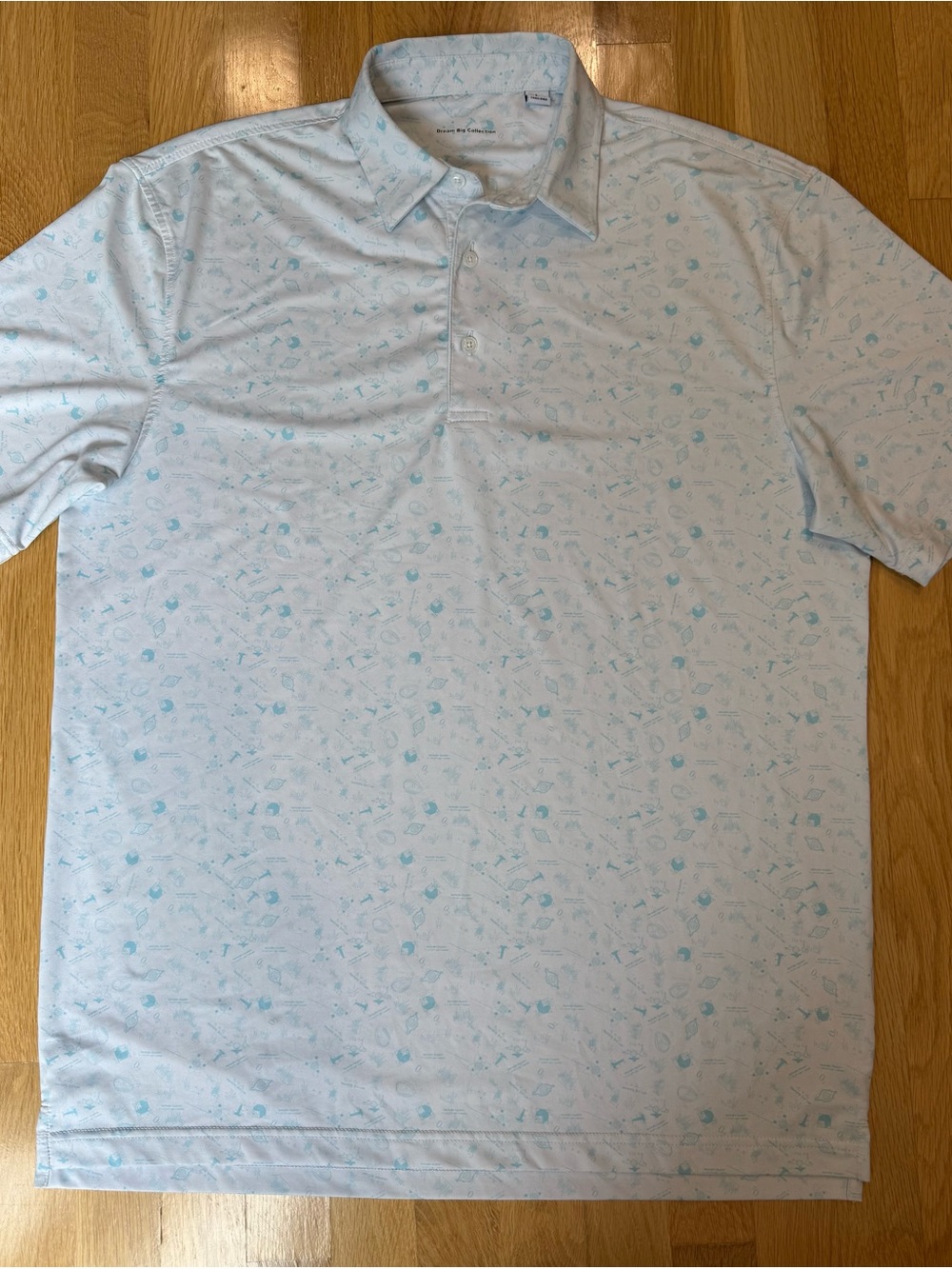White & Blue Men's Polo Shirt